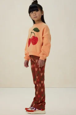 Oranje sweater met print