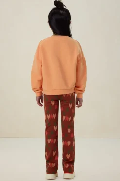 Oranje sweater met print