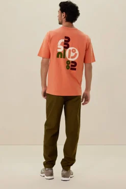 Oranje T-shirt met artwork