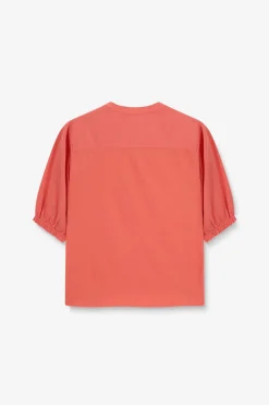 Oranje T-shirt met pofmouwen