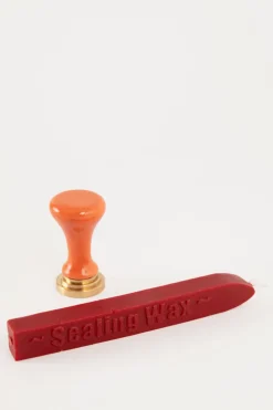 Oranje zegel was stempel set