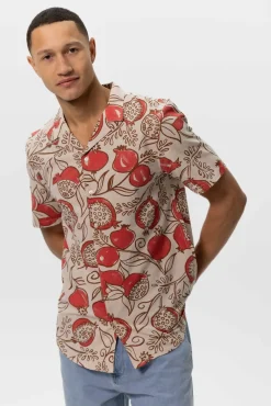 Overhemd met rode granaatappel print