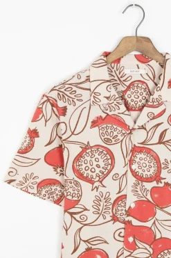 Overhemd met rode granaatappel print