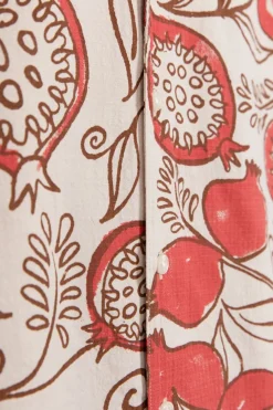 Overhemd met rode granaatappel print