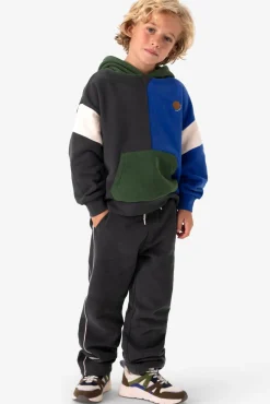 Oversized colourblock hoodie met artwork