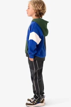 Oversized colourblock hoodie met artwork