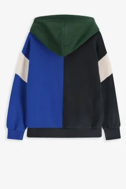 Oversized colourblock hoodie met artwork