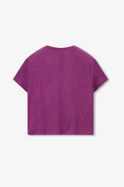 Paars linnen T-shirt