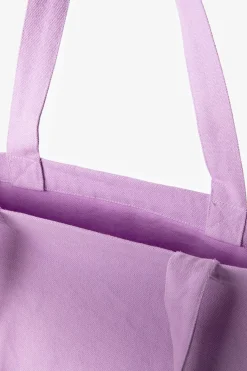 Paarse canvas shopper large