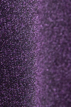Paarse glitter longsleeve met ruffles