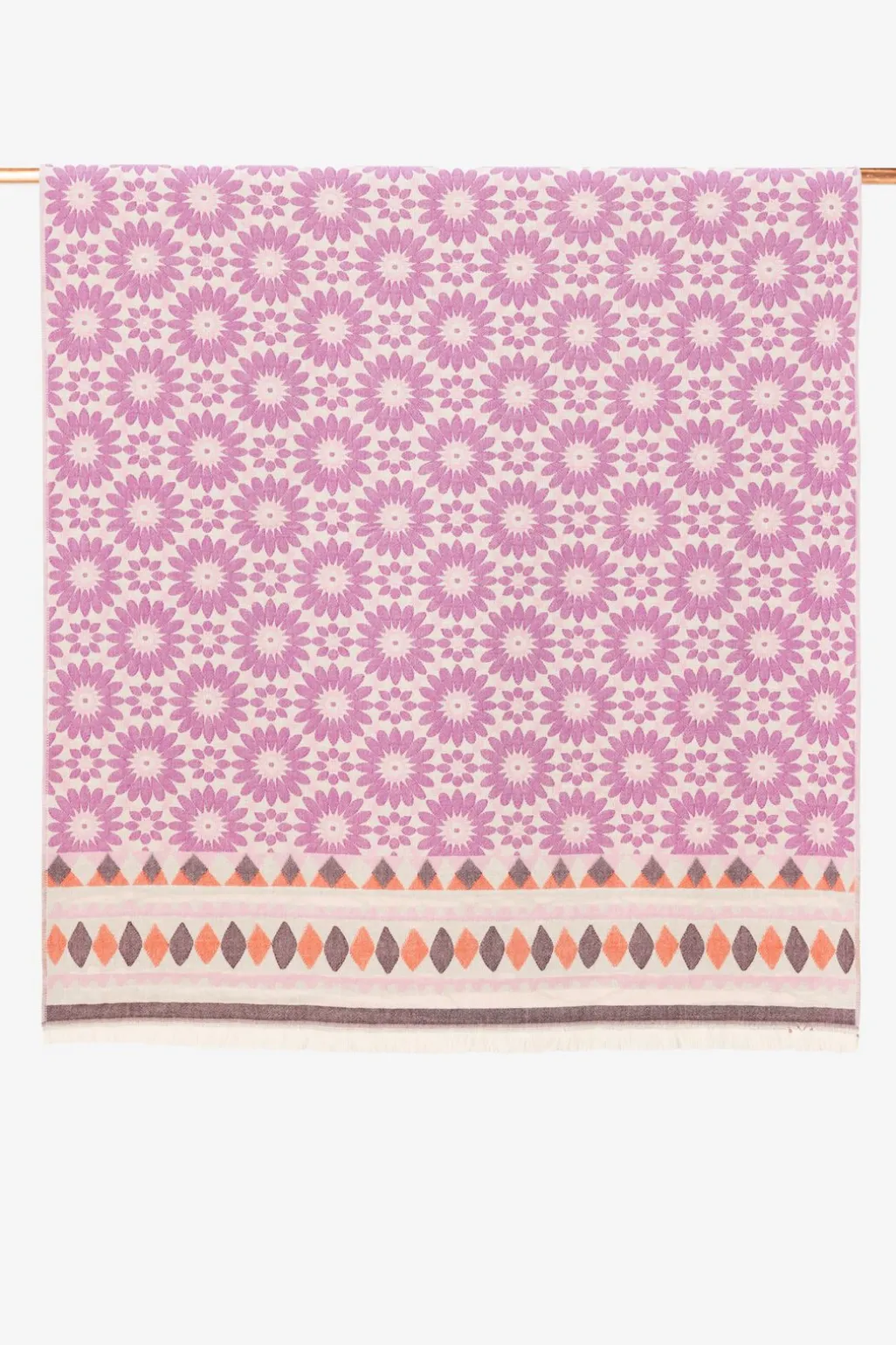 Paarse hamamdoek bloemen