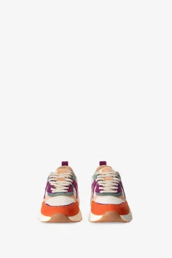 Paarse mesh sneakers