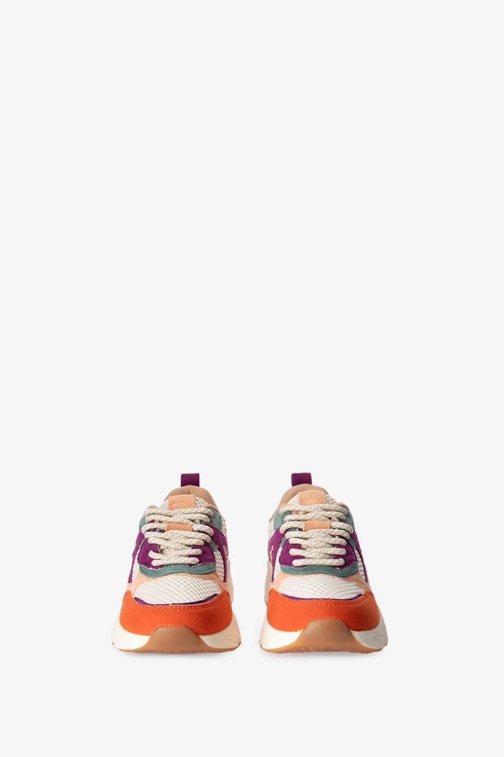 Paarse mesh sneakers