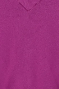 Paarse sweater met v-hals