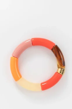 Parabaya donkerroze resin armband