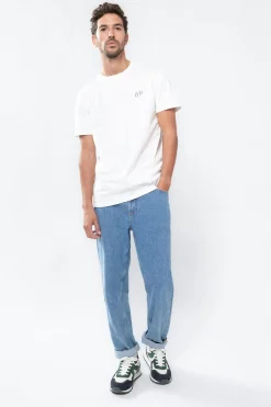 Perry blauwe mid-rise loose fit jeans