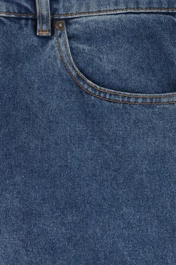 Plato blauwe mid-rise straight fit jeans