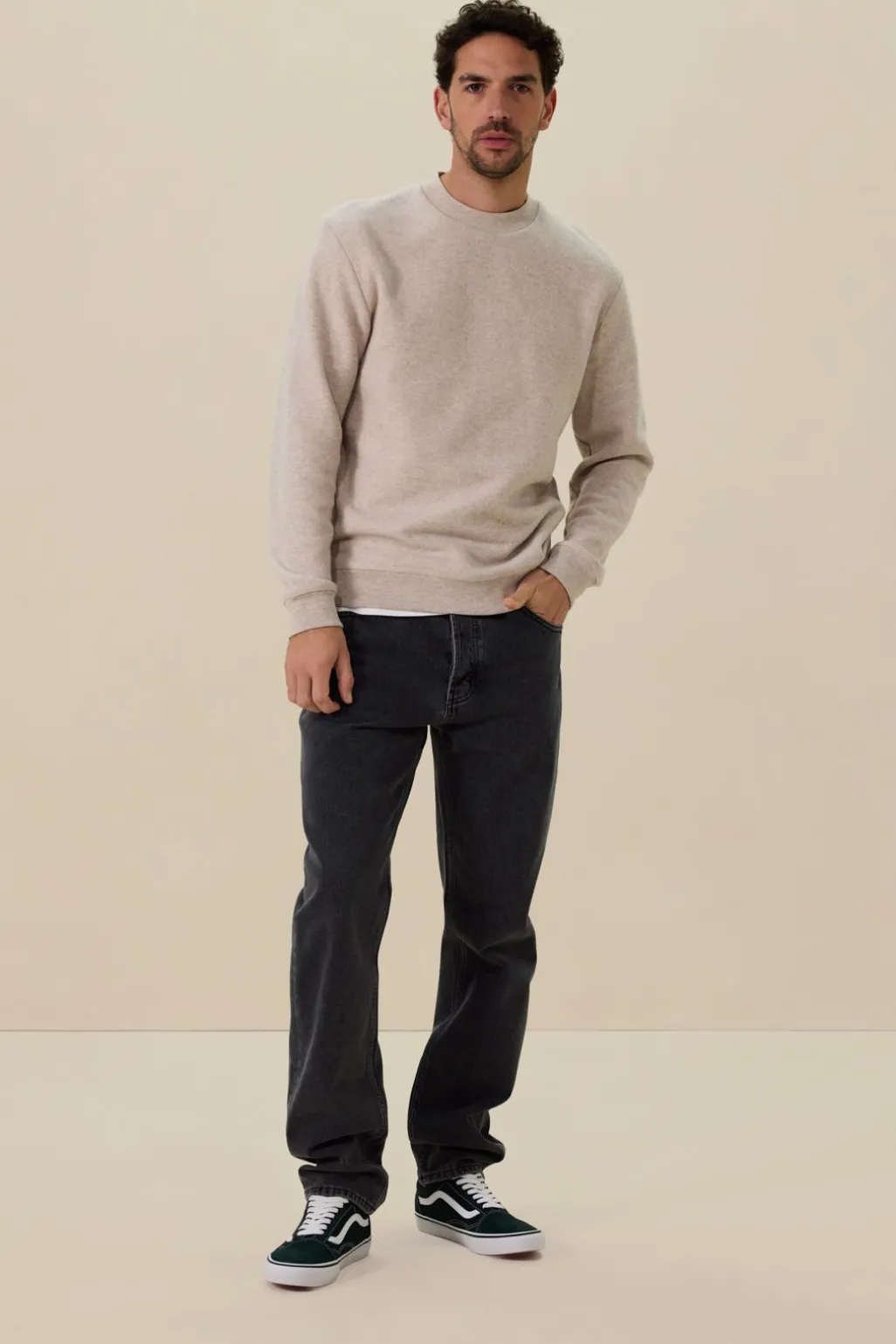 Plato grijze mid-rise straight fit jeans
