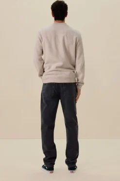 Plato grijze mid-rise straight fit jeans