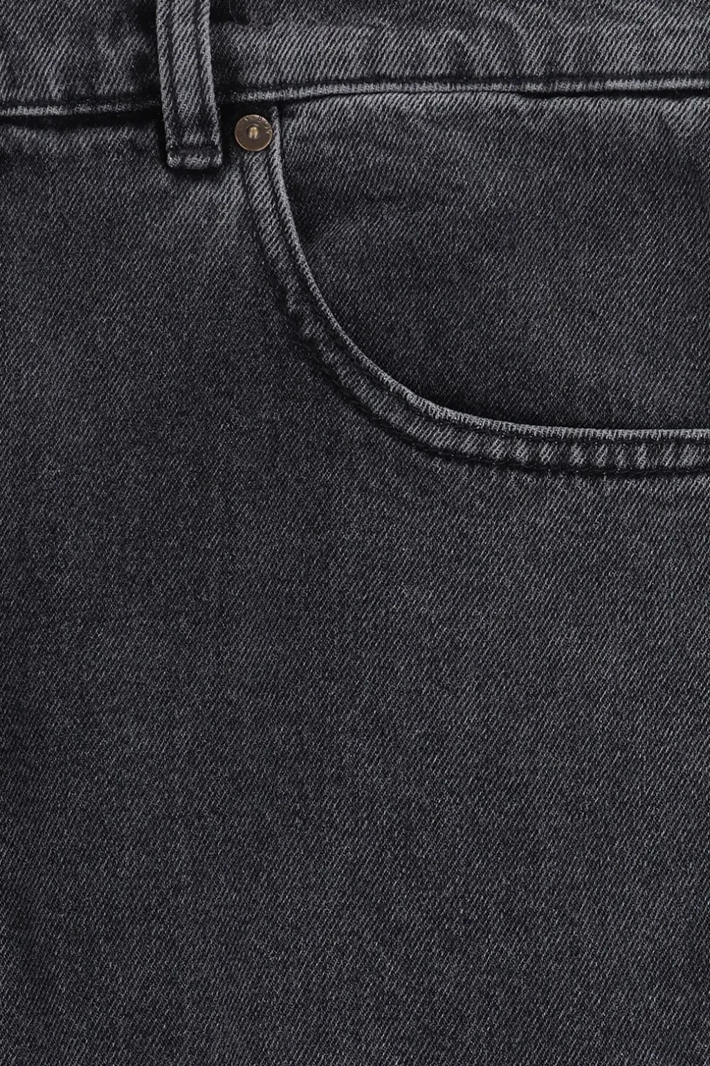 Plato grijze mid-rise straight fit jeans