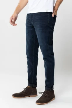 Porter donkerblauwe mid-rise Slim Fit Jeans