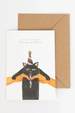 Postkaart Happy Birthday cat