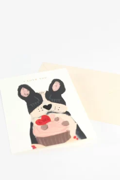 Postkaart I Love You bulldog