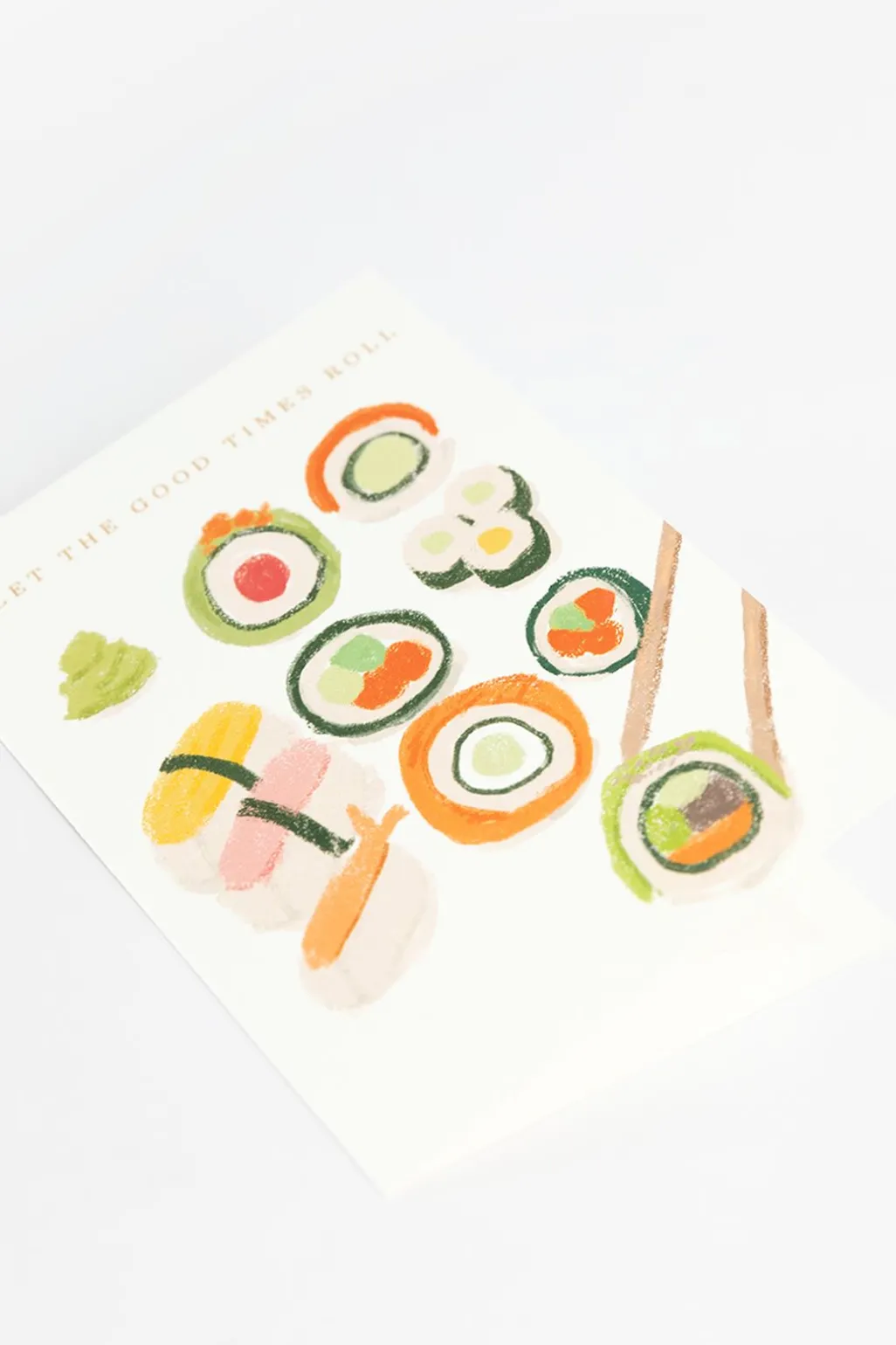 Postkaart sushi rolls