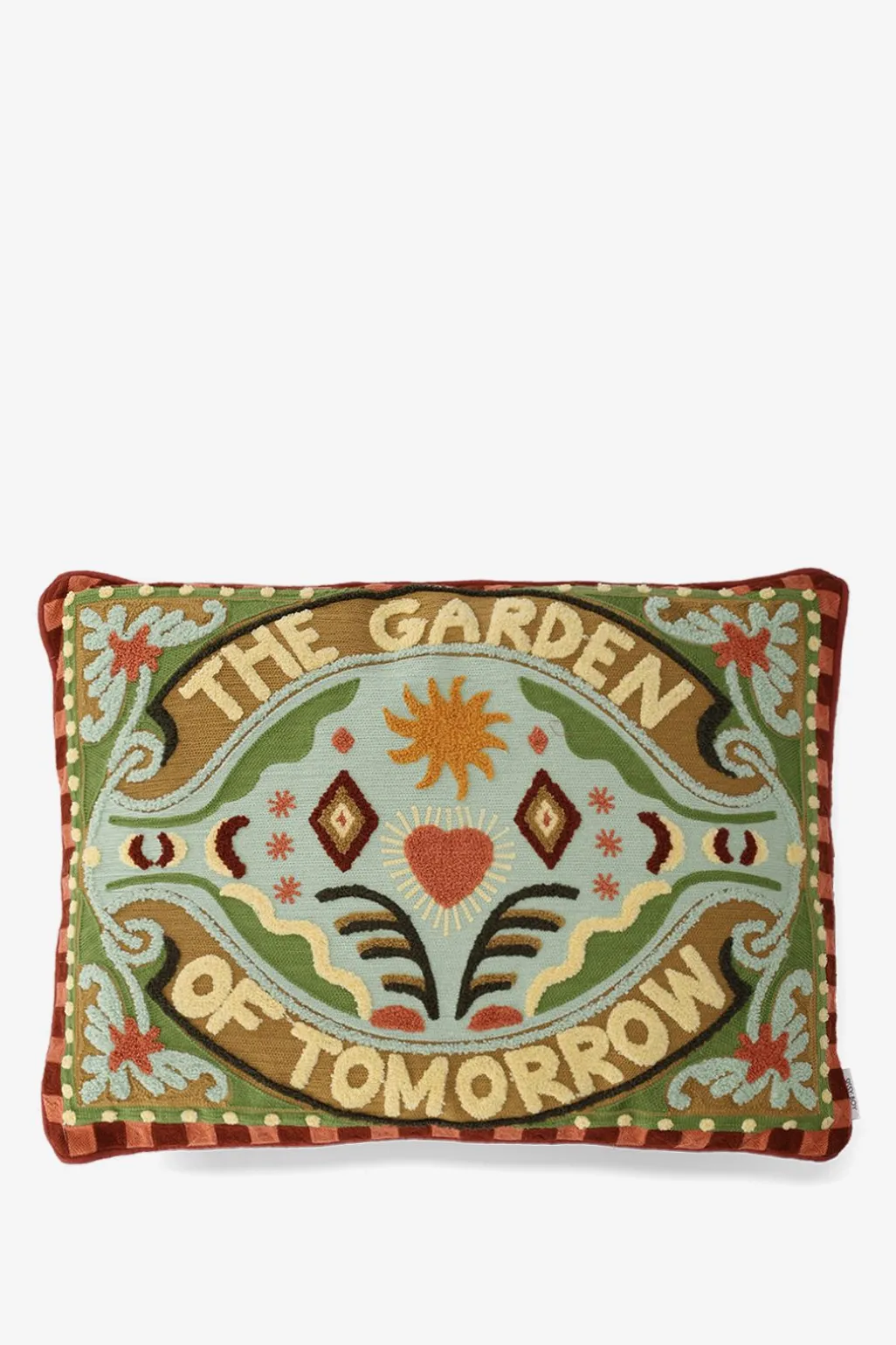 PRE-ORDER: Multicolour kussen met dessin en tekst