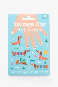 Rex London nagelstickers sausage dog