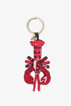 Rode bag charm kreeft
