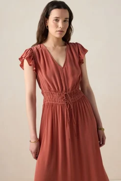 Rode maxi jurk