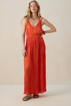 Rode maxi jurk