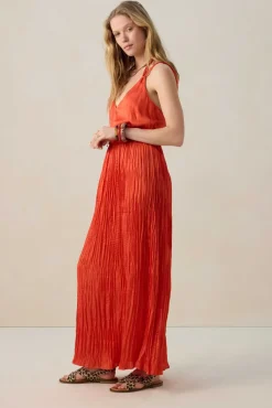 Rode maxi jurk