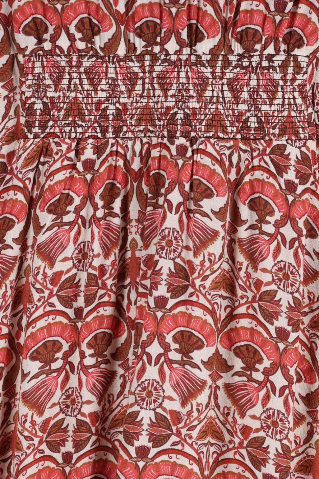 Rode maxi jurk met bloemenprint