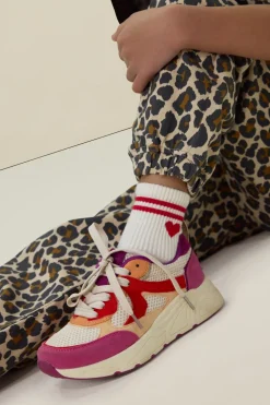 Rode mesh sneakers