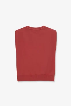 Rode mouwloze sweater