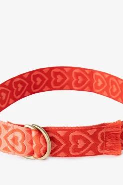 Rode riem met hartjes