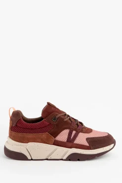 Rode suède sneakers
