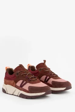 Rode suède sneakers