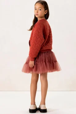 Rode sweater met hartjes quilting