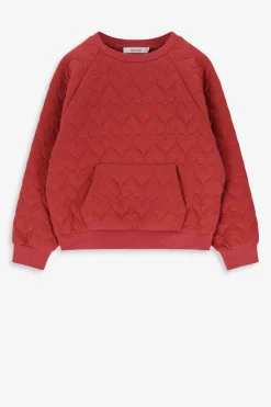 Rode sweater met hartjes quilting