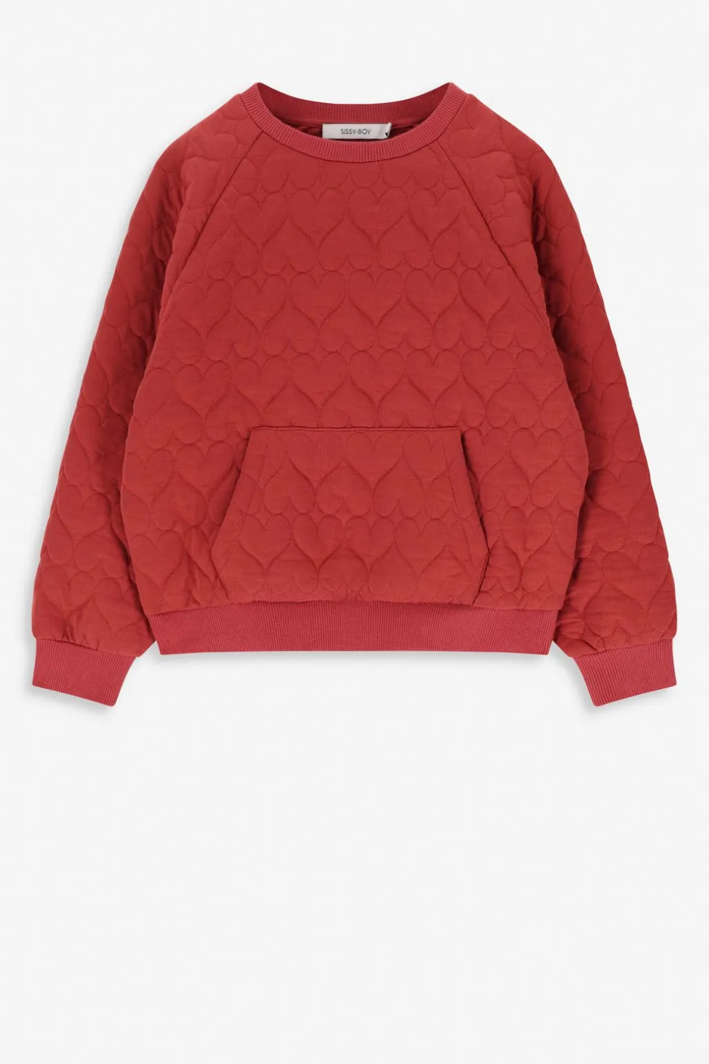 Rode sweater met hartjes quilting