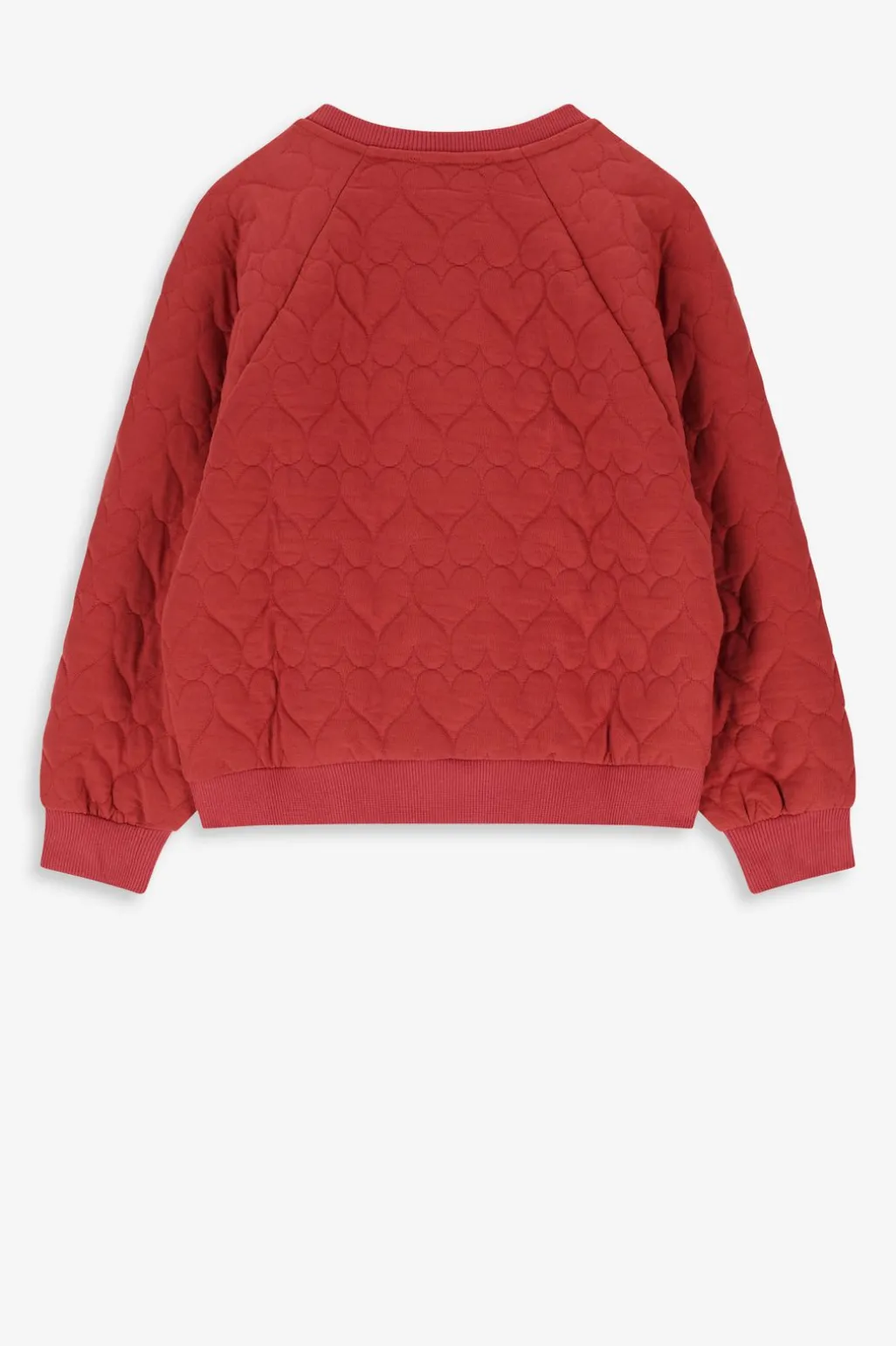 Rode sweater met hartjes quilting