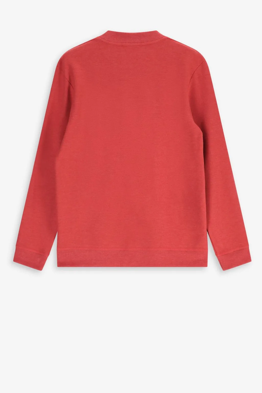Rode sweater met hoge hals