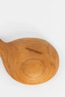 Ronde houten amuselepel met hart