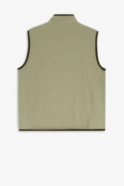 Rood geblokte reversible bodywarmer
