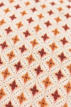 Rood geruit jacquard kussen