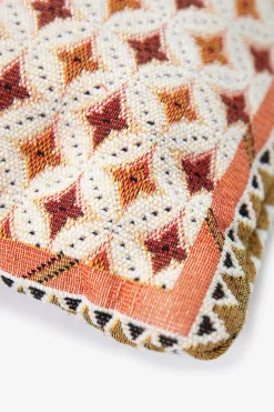 Rood geruit jacquard kussen
