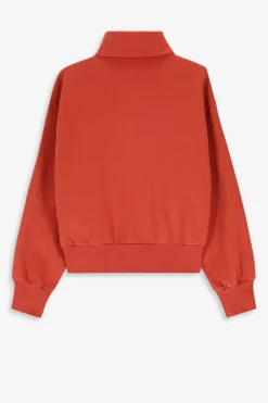 Rood sweat vest met rits